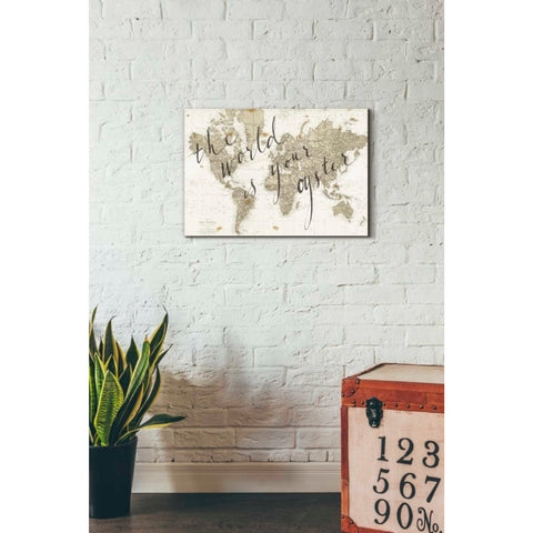 Image of 'The World is Your Oyster' by Sara Zieve Miller, Canvas Wall Art,26 x 18