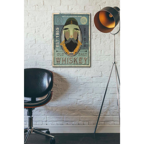 Image of 'Fisherman V Old Salt Whiskey' by Ryan Fowler, Canvas Wall Art,18 x 26