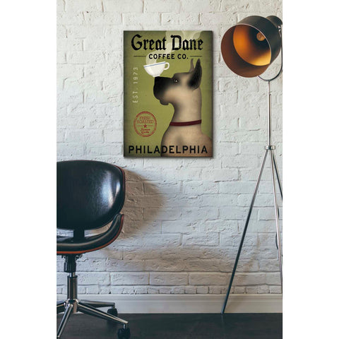 Image of 'Great Dane Coffee Philadelphia' by Ryan Fowler, Canvas Wall Art,18 x 26
