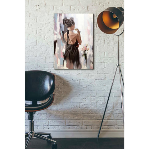Image of 'Girl With Roses' by Alexander Gunin, Canvas Wall Art,18 x 26