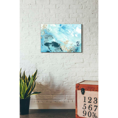 Image of 'Aqua Wave Form II' by June Erica Giclee Canvas Wall Art