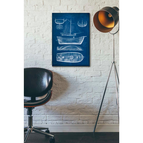 Image of 'Antique Ship Blueprint II' by Vision Studio Canvas Wall Art,18 x 26
