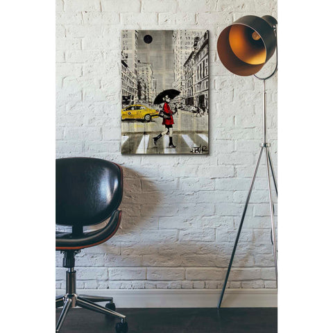 Image of 'Red Coat' by Loui Jover, Canvas Wall Art,18 x 26