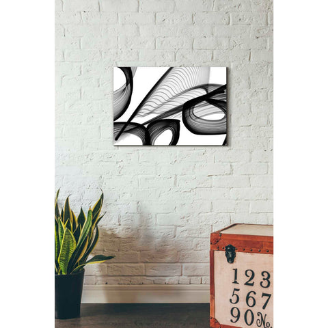 Image of 'Abstract Black and White 22-21' by Irena Orlov, Canvas Wall Art,26 x 18