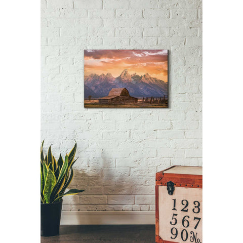 Image of 'Sunrise on the Ranch' by Darren White, Canvas Wall Art,18 x 26