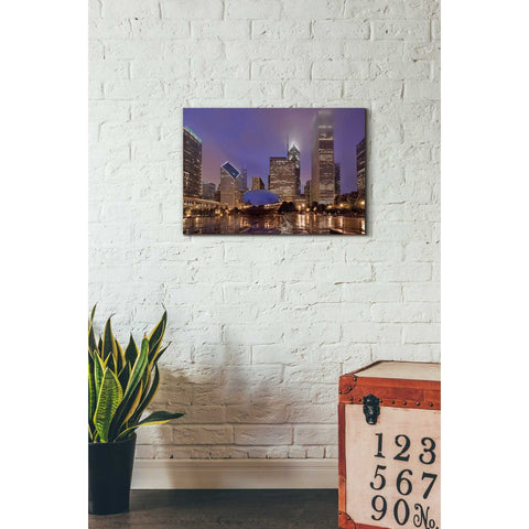 Image of 'The Bean in Autumn Rain,' Canvas Wall Art,18 x 26