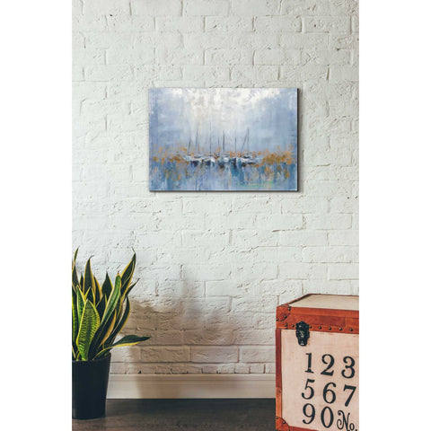 Image of 'Boats in the Harbor' by Silvia Vassileva, Canvas Wall Art,18 x 26