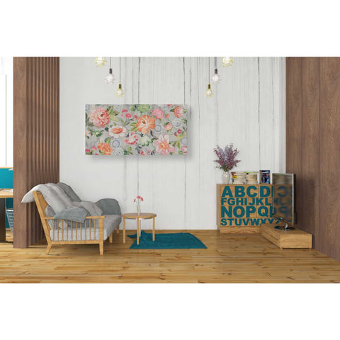 Image of 'Summer Garden of Delights Gray' by Danhui Nai, Canvas Wall Art,20 x 40