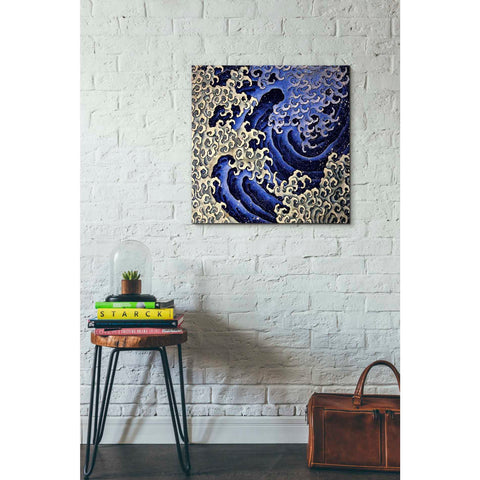 Image of 'Masculine Waves (Onami)' by Katsushika Hokusai Canvas Wall Art,26 x 26