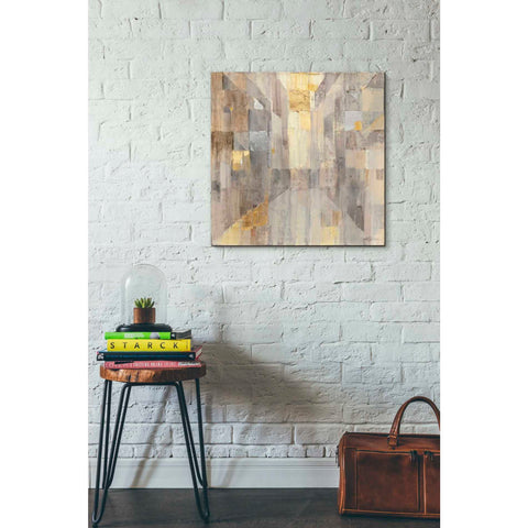 Image of 'The Gold Square' by Albena Hristova, Canvas Wall Art,26 x 26