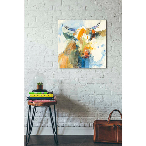 Image of 'Happy Cows I' by Albena Hristova, Canvas Wall Art,26 x 26