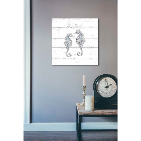 Image of 'Aqua Underwater Life V Shiplap' by Daphne Brissonet, Canvas Wall Art,26 x 26