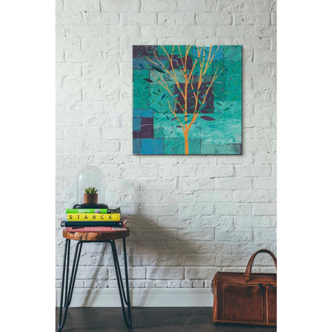 Image of 'Watercolor Forest V Peacock' by Veronique Charron, Canvas Wall Art,26 x 26