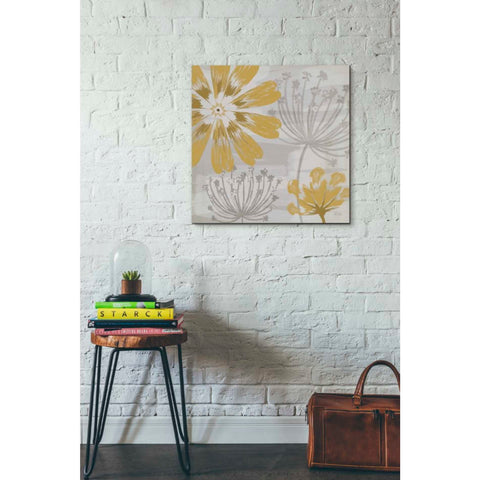 Image of 'Flowers in the Wind I' by Veronique Charron, Canvas Wall Art,26 x 26