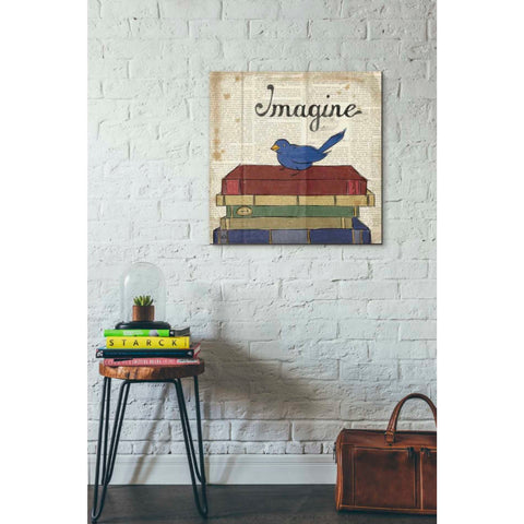 Image of 'Bird Inspiration Imagine' by Elyse DeNeige, Canvas Wall Art,26 x 26