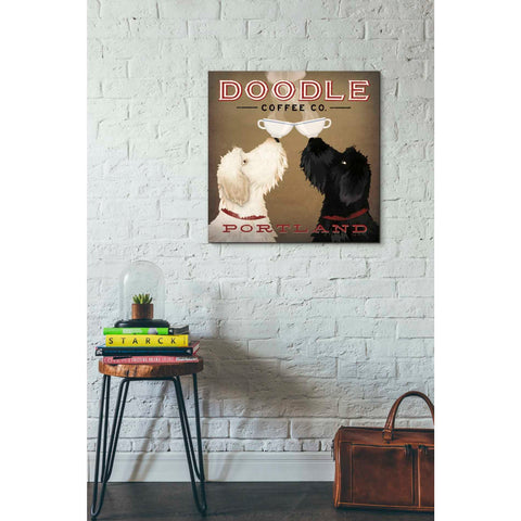 Image of 'Doodle Coffee Double IV Portland' by Ryan Fowler, Canvas Wall Art,26 x 26