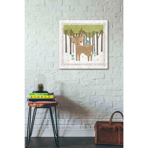 Image of 'Woodland Hideaway Deer' by Moira Hershey, Canvas Wall Art,26 x 26