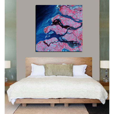 Image of 'Earth As Art: Delta Region' Canvas Wall Art,26 x 26