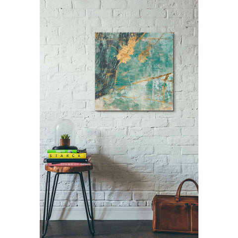 Image of 'Teal Lace I' by Jennifer Goldberger Giclee Canvas Wall Art
