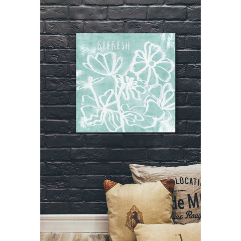 Image of 'Refresh Mint' by Linda Woods, Canvas Wall Art,26 x 26