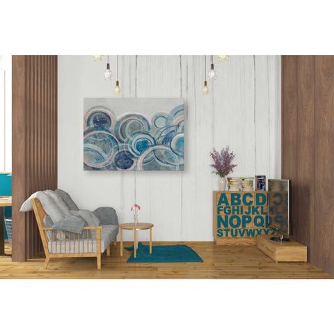 Image of 'Variation Blue Grey Pink' by Silvia Vassileva, Canvas Wall Art,26 x 34