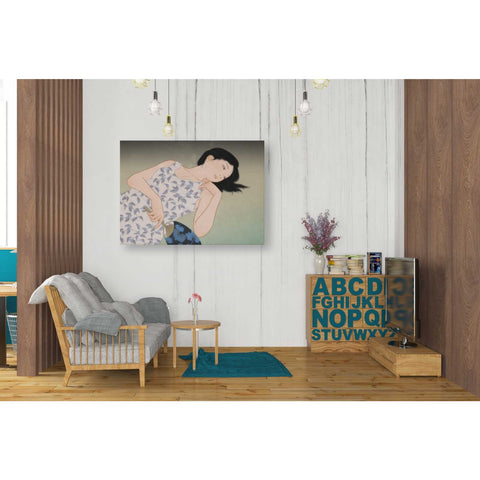 Image of 'Evening Cicada' by Sai Tamiya, Canvas Wall Art,34 x 26