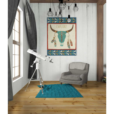 Image of 'Southwest at Heart II FLAG' by Veronique Charron, Canvas Wall Art,26 x 34