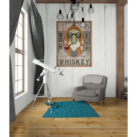 Image of 'Fisherman II Old Salt Whiskey' by Ryan Fowler, Canvas Wall Art,26 x 34