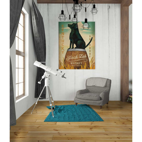 Image of 'Black Lab Whiskey Kentucky Crop' by Ryan Fowler, Canvas Wall Art,26 x 34