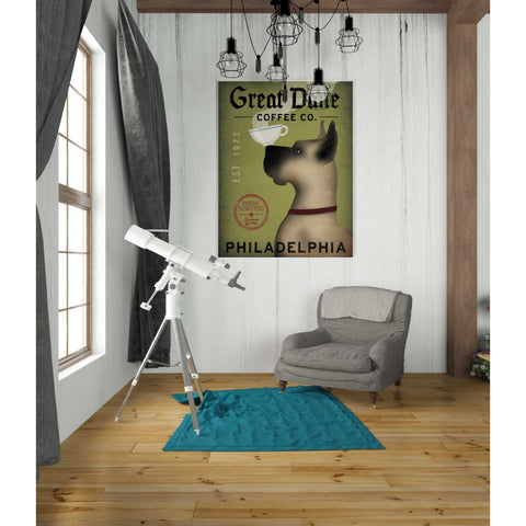 Image of 'Great Dane Coffee Philadelphia' by Ryan Fowler, Canvas Wall Art,26 x 34