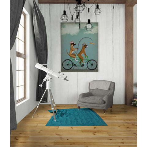 Image of 'Boxer Tandem' by Fab Funky Giclee Canvas Wall Art