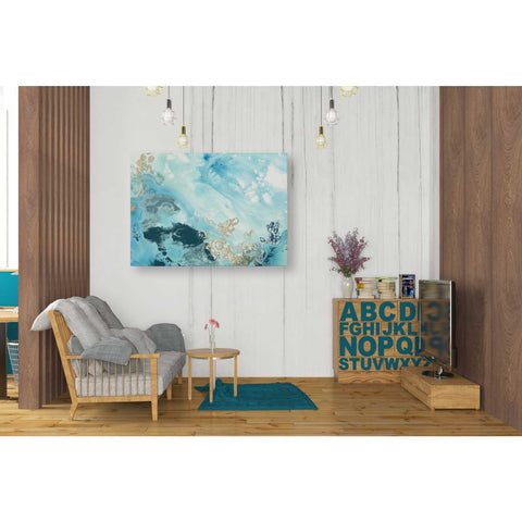 Image of 'Aqua Wave Form II' by June Erica Giclee Canvas Wall Art