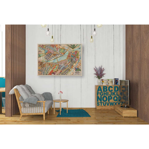 Image of 'Modern Map of Boston' by Nikki Galapon Giclee Canvas Wall Art