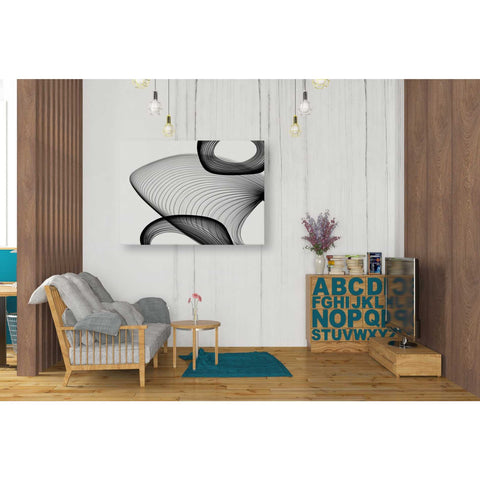 Image of 'Abstract Black and White 21-59' by Irena Orlov, Canvas Wall Art,34 x 26