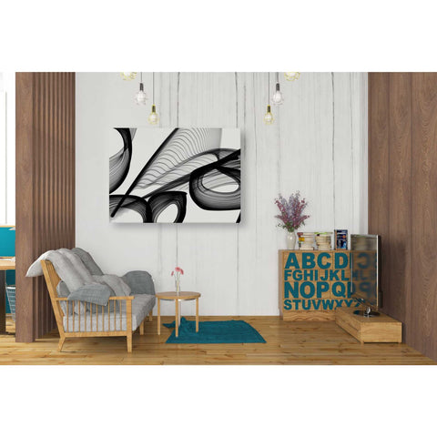 Image of 'Abstract Black and White 22-21' by Irena Orlov, Canvas Wall Art,34 x 26