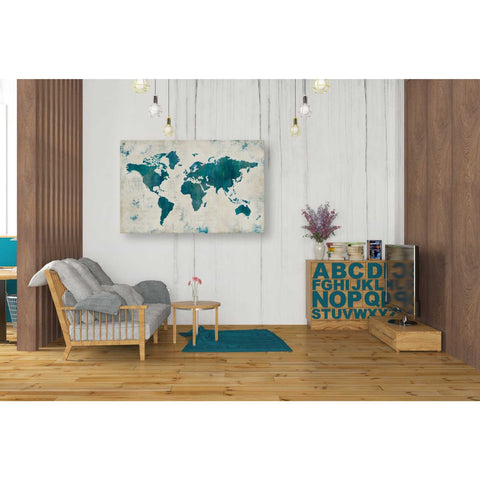 Image of 'Discover the World Blue' by Melissa Averinos, Canvas Wall Art,26 x 40