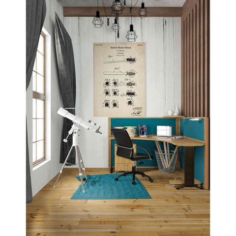 Image of 'Toothbrush Vintage Patent' Canvas Wall Art,26 x 40