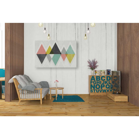 Image of 'Mod Triangles II' by Michael Mullan, Canvas Wall Art,40 x 26