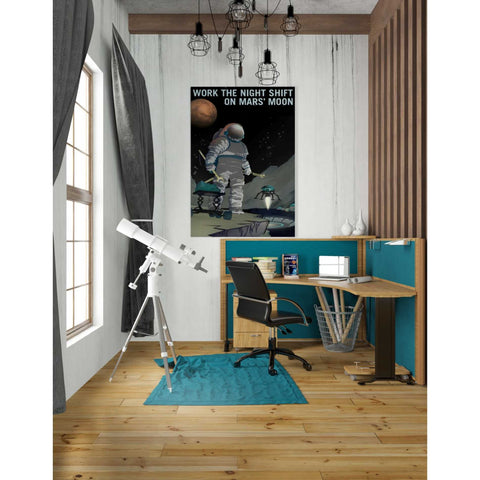 Image of 'Mars Explorer Series: Work The Night Shift" Space Canvas Wall Art,26 x 40