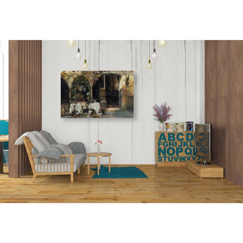 Image of 'Meeting at the Cafe' by Marilyn Hageman, Canvas Wall Art,40 x 26