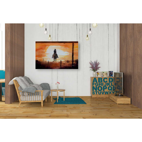 Image of 'Sunset Rider' by Oscar Alvarez Pardo, Canvas Wall Art,26 x 40