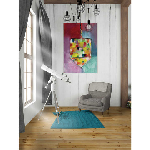 Image of 'Dreidel of Many Colors' by Linda Woods, Canvas Wall Art,26 x 40