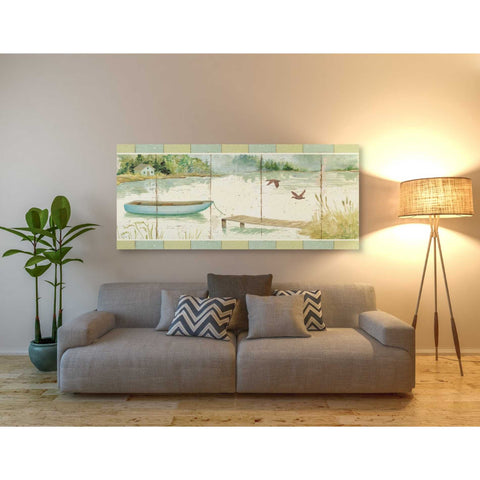 Image of 'Lakeside Dock' by Daphne Brissonet, Canvas Wall Art,30 x 60