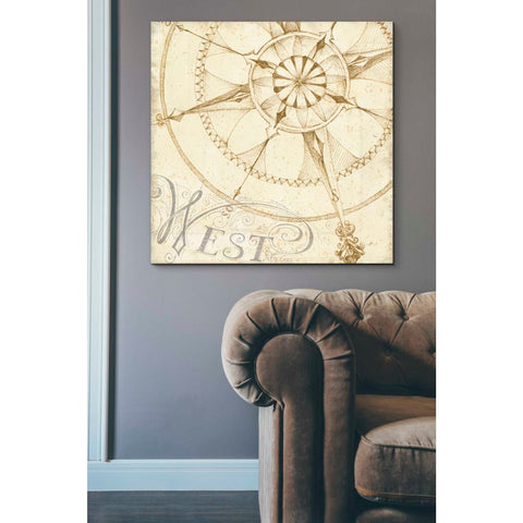 Image of 'Coast to Coast Sepia IV' by Daphne Brissonet, Canvas Wall Art,37 x 37