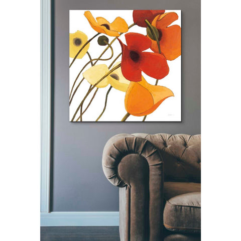Image of 'Up Two on White Yellow' by Shirley Novak, Canvas Wall Art,37 x 37