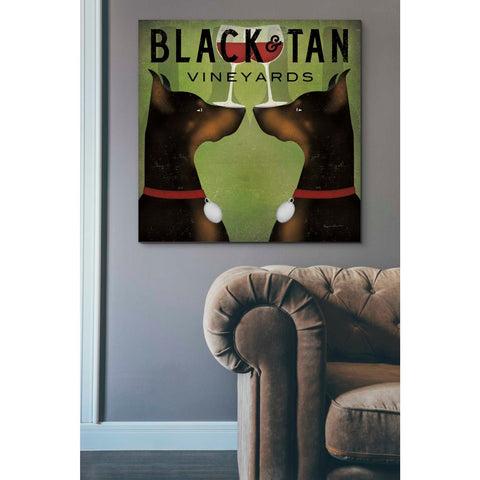 Image of 'Double Doberman Vineyards' by Ryan Fowler, Canvas Wall Art,37 x 37
