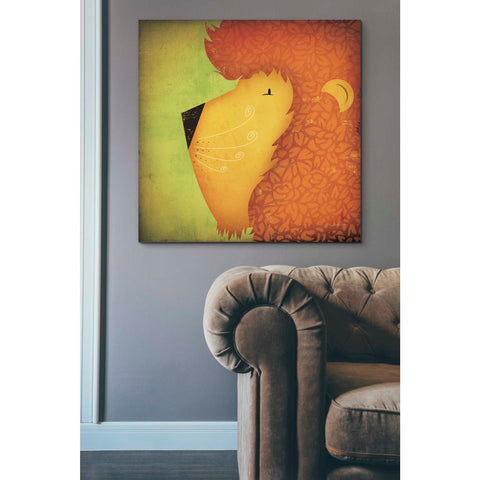 Image of 'Lion Wow' by Ryan Fowler, Canvas Wall Art,37 x 37
