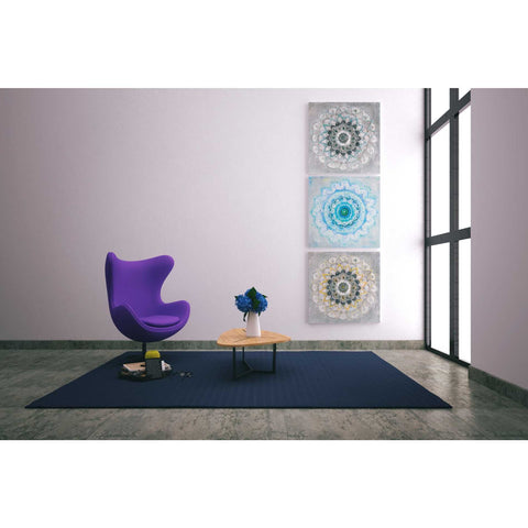 Image of 'Teal Sunburst' by Danhui Nai, Canvas Wall Art,37 x 37