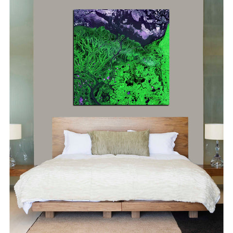 Image of 'Earth As Art: Yukon Delta' Canvas Wall Art,37 x 37