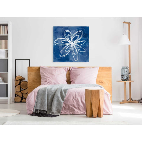 Image of 'Painted Sky Flower' by Linda Woods, Canvas Wall Art,37 x 37
